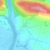 Villierstown topographic map, elevation, terrain