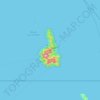 Tioman topographic map, elevation, terrain