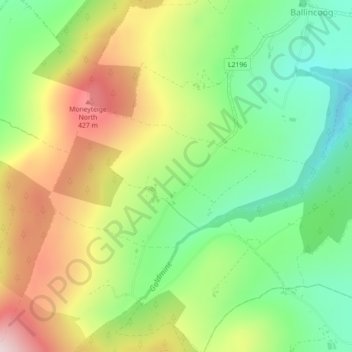 Ballinasilloge topographic map, elevation, terrain