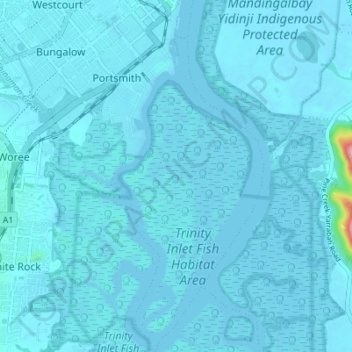 Portsmith topographic map, elevation, terrain