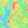 Järfälla kommun topographic map, elevation, terrain