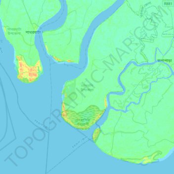 Taltali Subdistrict topographic map, elevation, terrain