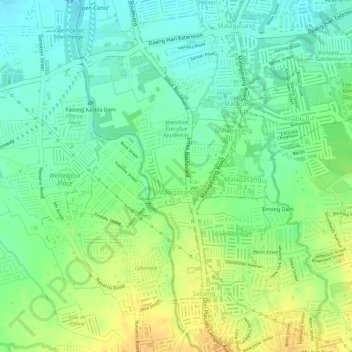 Malagasang II-G topographic map, elevation, terrain