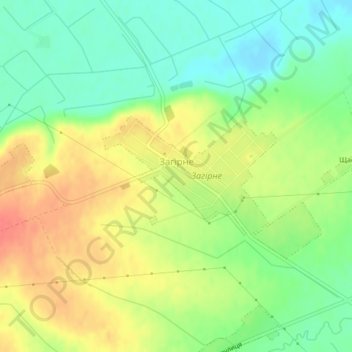 Zahirne topographic map, elevation, terrain