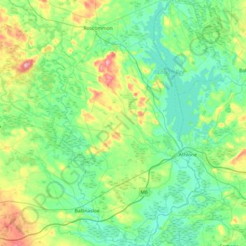 Athlone Municipal District topographic map, elevation, terrain