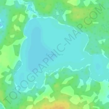 Burness Lake topographic map, elevation, terrain