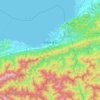 Shikokuchūō topographic map, elevation, terrain