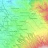 Megamendung topographic map, elevation, terrain