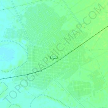 El Hawata topographic map, elevation, terrain