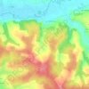 Roquebrune topographic map, elevation, terrain