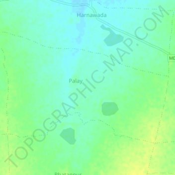 Palay topographic map, elevation, terrain