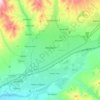 Angren topographic map, elevation, terrain