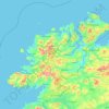 County Donegal topographic map, elevation, terrain