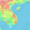 Vietnam topographic map, elevation, terrain