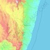 Atsimo-Atsinanana topographic map, elevation, terrain