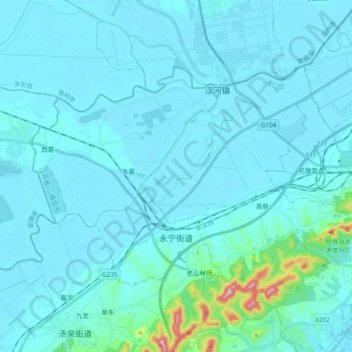永宁街道 topographic map, elevation, terrain
