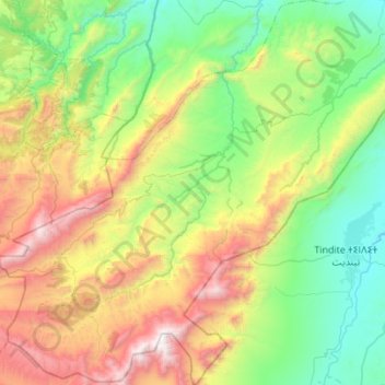 Barkine topographic map, elevation, terrain