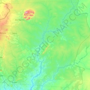 Jabal Mun topographic map, elevation, terrain