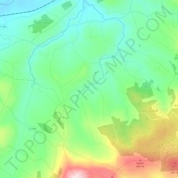 Kilcorney topographic map, elevation, terrain