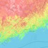 Helsinki sub-region topographic map, elevation, terrain