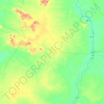 ad-Damer topographic map, elevation, terrain