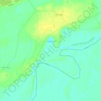 Суерка topographic map, elevation, terrain