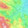 Dargle topographic map, elevation, terrain