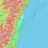 Hualien County topographic map, elevation, terrain