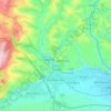 Turda topographic map, elevation, terrain