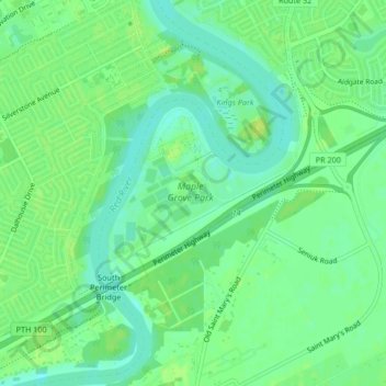 Maple Grove Park topographic map, elevation, terrain