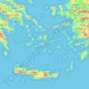 South Aegean topographic map, elevation, terrain
