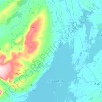 Ballyovey topographic map, elevation, terrain