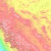 Isfahan Province topographic map, elevation, terrain