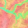 Kaunas topographic map, elevation, terrain