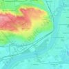 22nd district topographic map, elevation, terrain