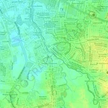 Molino Dam topographic map, elevation, terrain