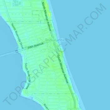 Indialantic topographic map, elevation, terrain