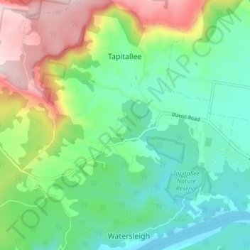 Tapitallee topographic map, elevation, terrain