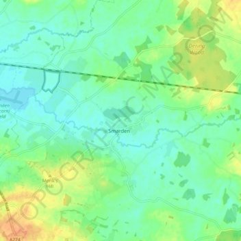 Smarden topographic map, elevation, terrain
