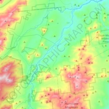 Town of Jay topographic map, elevation, terrain