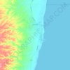 Exmouth topographic map, elevation, terrain