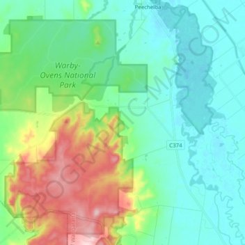 Killawarra topographic map, elevation, terrain