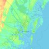 Glynn County topographic map, elevation, terrain