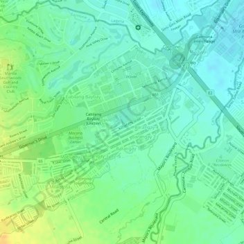 Barangay 8 topographic map, elevation, terrain