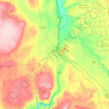 Town of Boonville topographic map, elevation, terrain