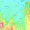 Bajo Cauca topographic map, elevation, terrain