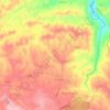 Quebrada topographic map, elevation, terrain