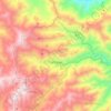 La Curva topographic map, elevation, terrain