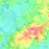 Plouray topographic map, elevation, terrain
