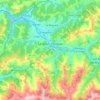 Llangréu / Langreo topographic map, elevation, terrain